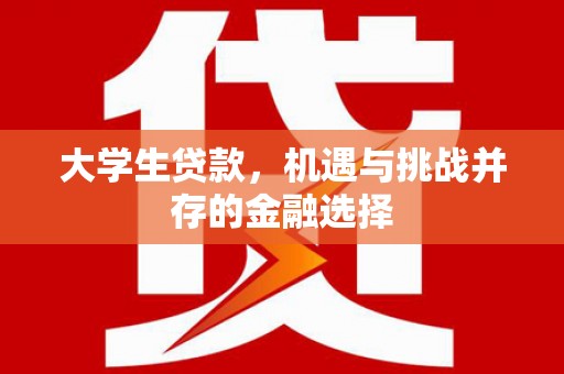 大堂大学生贷款，机遇与挑战并存的金融选择