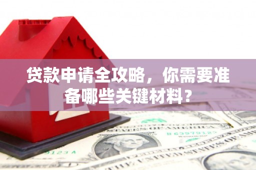 大堂贷款申请全攻略，你需要准备哪些关键材料？