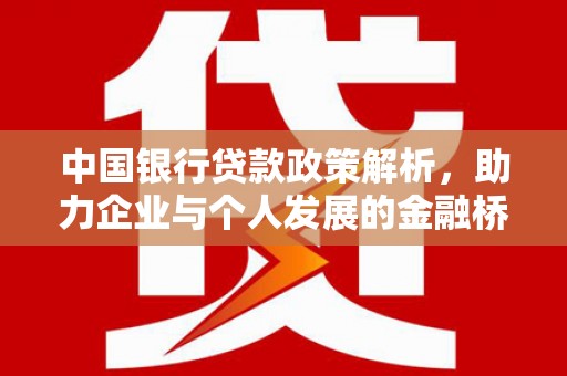 大堂中国银行贷款政策解析，助力企业与个人发展的金融桥梁