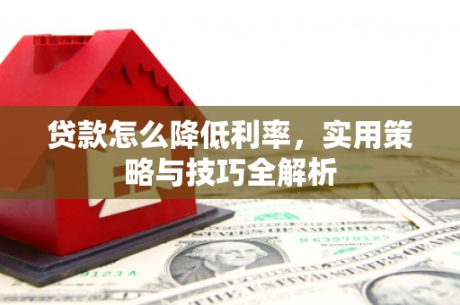 大堂贷款怎么降低利率，实用策略与技巧全解析