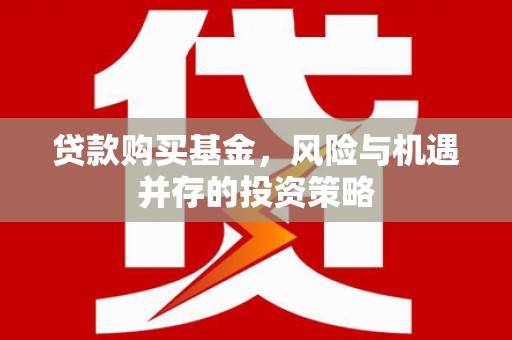 大堂贷款购买基金，风险与机遇并存的投资策略