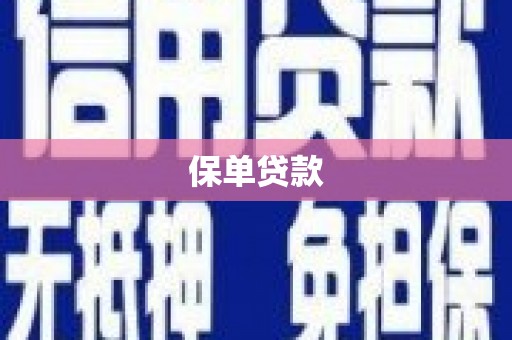 大堂保单贷款