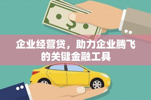 大堂企业经营贷，助力企业腾飞的关键金融工具