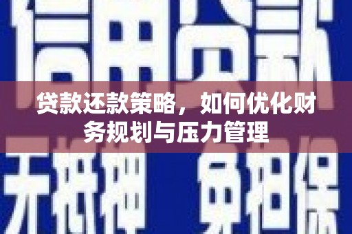 大堂贷款还款策略，如何优化财务规划与压力管理