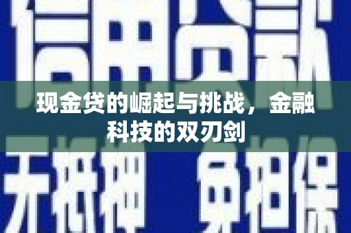 大堂现金贷的崛起与挑战，金融科技的双刃剑