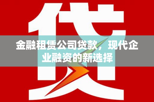 大堂金融租赁公司贷款，现代企业融资的新选择