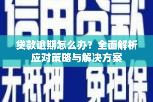 大堂贷款逾期怎么办？全面解析应对策略与解决方案