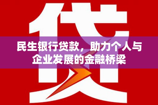 大堂民生银行贷款，助力个人与企业发展的金融桥梁