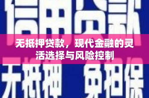 大堂无抵押贷款，现代金融的灵活选择与风险控制