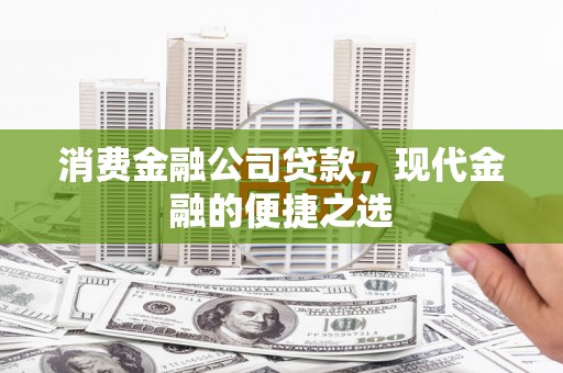 大堂消费金融公司贷款，现代金融的便捷之选