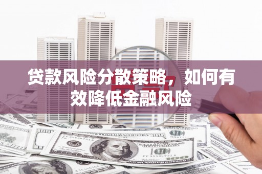 大堂贷款风险分散策略，如何有效降低金融风险