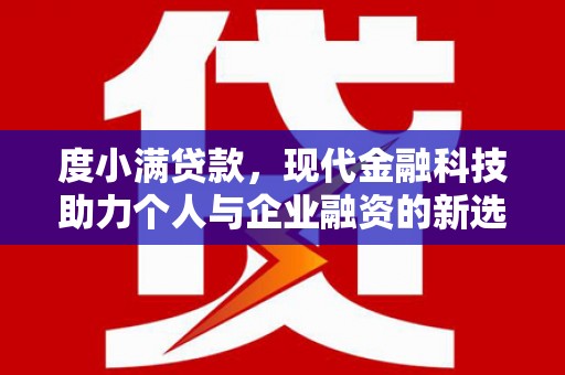 大堂度小满贷款，现代金融科技助力个人与企业融资的新选择
