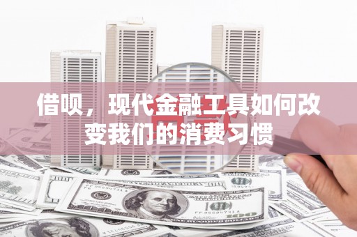 大堂借呗，现代金融工具如何改变我们的消费习惯