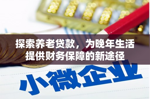 大堂探索养老贷款，为晚年生活提供财务保障的新途径
