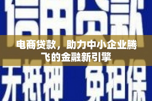 大堂电商贷款，助力中小企业腾飞的金融新引擎