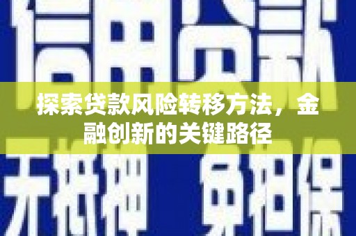 大堂探索贷款风险转移方法，金融创新的关键路径