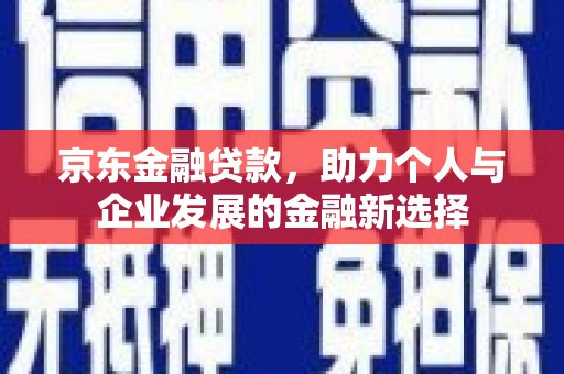 大堂京东金融贷款，助力个人与企业发展的金融新选择