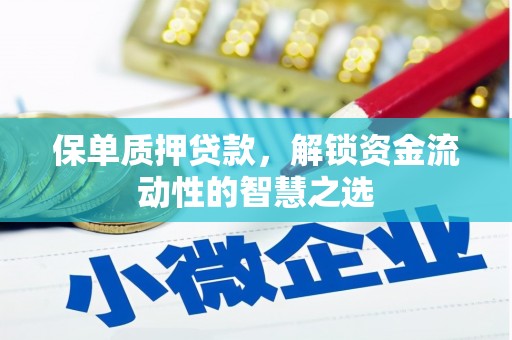 大堂保单质押贷款，解锁资金流动性的智慧之选