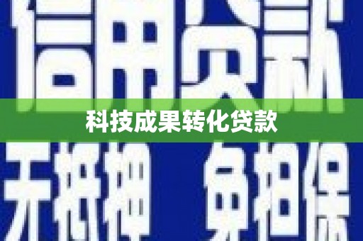 大堂科技成果转化贷款
