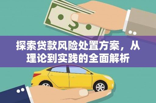 大堂探索贷款风险处置方案，从理论到实践的全面解析
