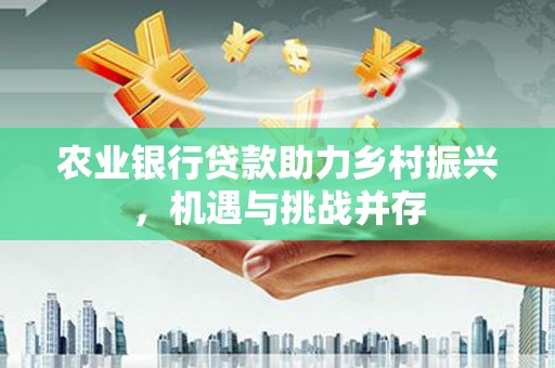 大堂农业银行贷款助力乡村振兴，机遇与挑战并存