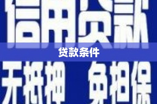 大堂贷款条件