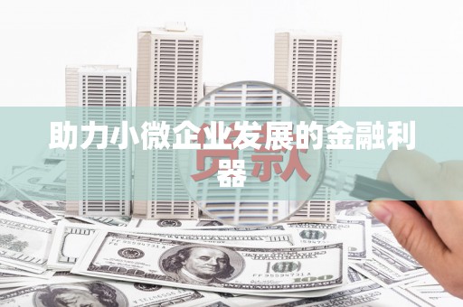 大堂助力小微企业发展的金融利器